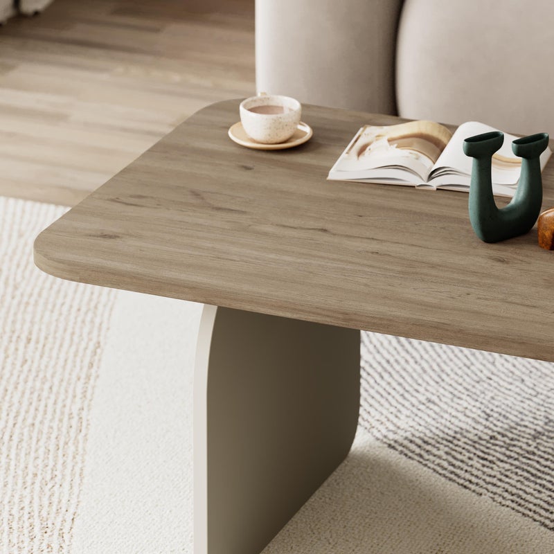 Mourah Home Pietra Coffee Table 100Cm - Sepet-Sandstone-Sandstone - Image 3